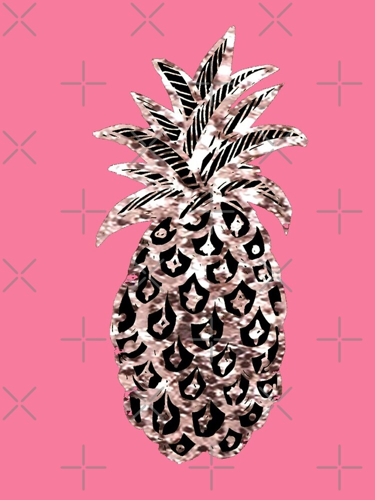 Pink pineapple Metallic  by MagentaRose