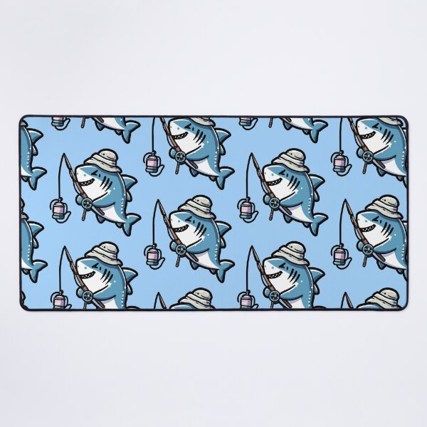 Item preview, fishing shark cartoon designed and sold by winaidigidesign.