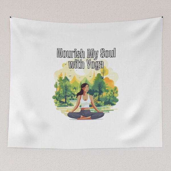 Item preview, Yoga, Nourish My soul with Yoga quote Classic designed and sold by YeniDesignArt.