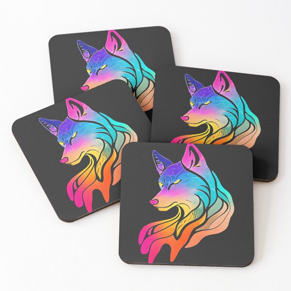 Item preview, Psychedelic Rainbow Wolf designed and sold by Chubuter.