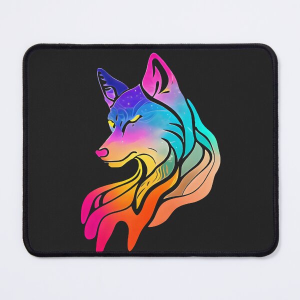 Item preview, Psychedelic Rainbow Wolf designed and sold by Chubuter.
