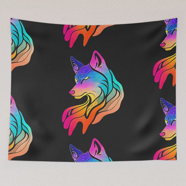 Item preview, Psychedelic Rainbow Wolf designed and sold by Chubuter.