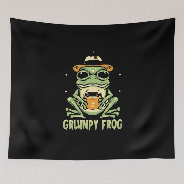 Item preview, Grumpy frog designed and sold by Echo Aesthetics.