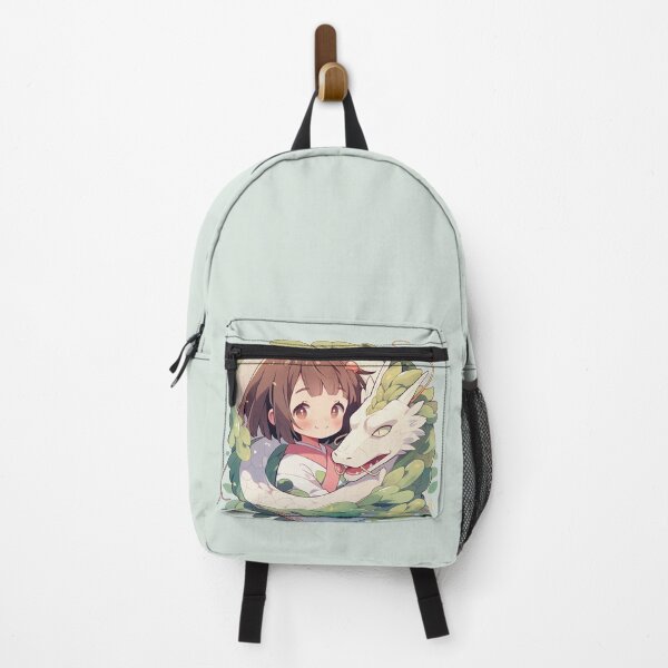 Item preview, chibi japanese animation girl with river god dragon designed and sold by letsvg.
