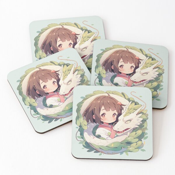 Artikelvorschau, Chibi japanisches Animationsmädchen mit Flussgott-Drachen entworfen und verkauft von letsvg.