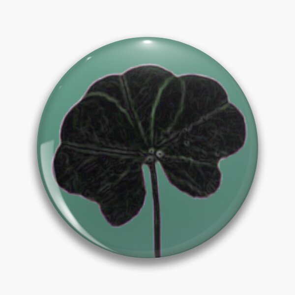 Item preview, Mint Green Black Minimalist Real Five Leaf Clover designed and sold by kattakitty.