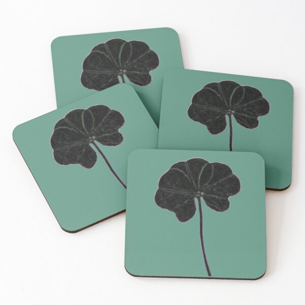 Item preview, Mint Green Black Minimalist Real Five Leaf Clover designed and sold by kattakitty.
