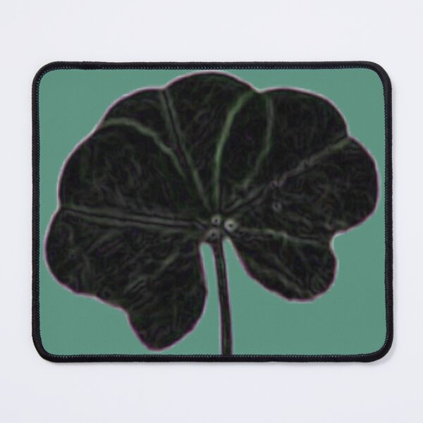 Item preview, Mint Green Black Minimalist Real Five Leaf Clover designed and sold by kattakitty.