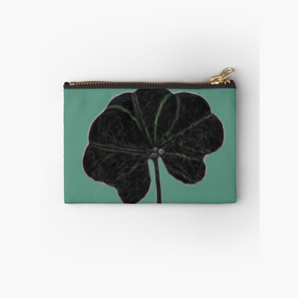 Item preview, Mint Green Black Minimalist Real Five Leaf Clover designed and sold by kattakitty.