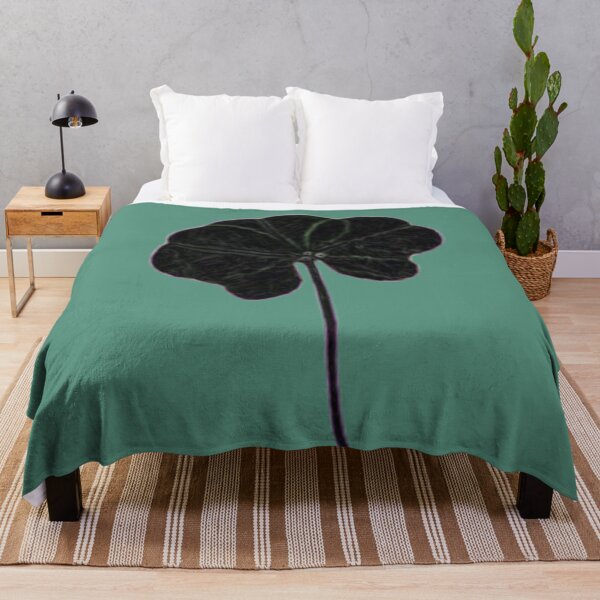 Item preview, Mint Green Black Minimalist Real Five Leaf Clover designed and sold by kattakitty.