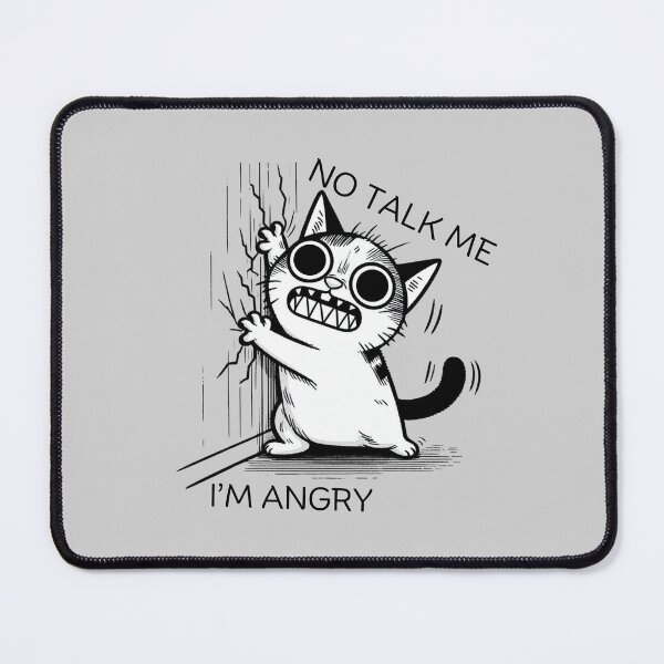 Item preview, No Talk Me, I'm Angry Cats designed and sold by VerveVerseBoo.