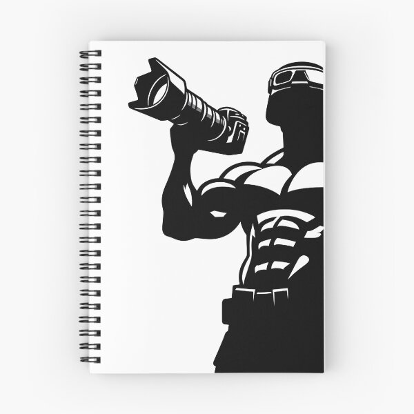 Item preview, Silhouette of Muscular Army Photographer designed and sold by MyPixelmate.
