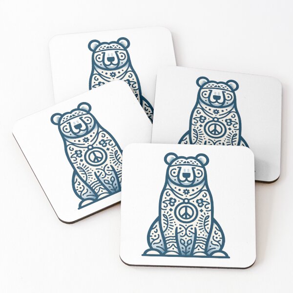 Item preview, Cute Hippie Bear with a Peace Sign designed and sold by YuckUncky.