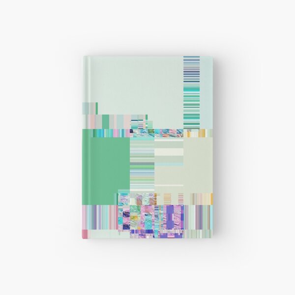 Abstract lines and colour green Hardcover Journal