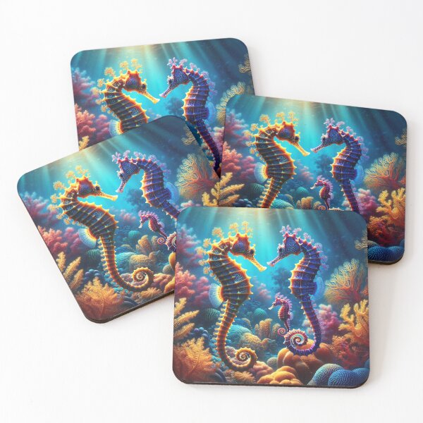Item preview, Seahorses Couple and Young Fry Under Water designed and sold by HippieFarms11.