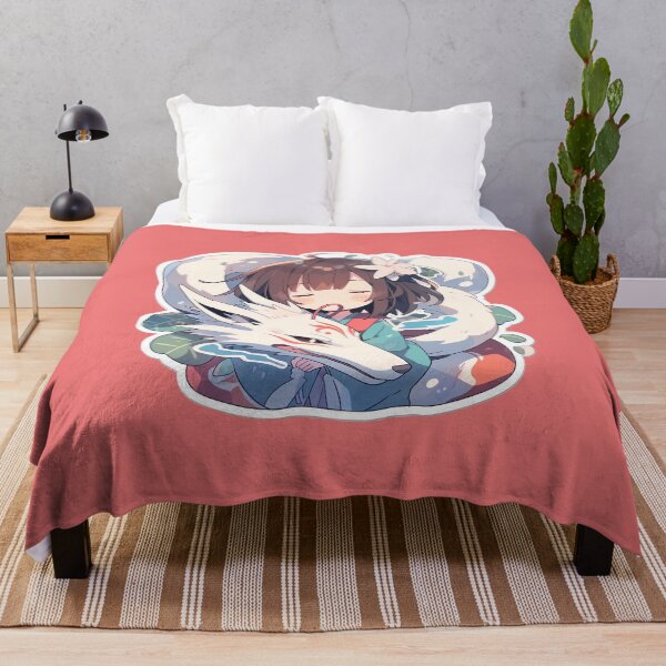 Item preview, chibi japanese animation kimono girl with river dragon designed and sold by letsvg.