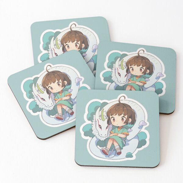 Item preview, chibi japanese animation girl with dragon god designed and sold by letsvg.