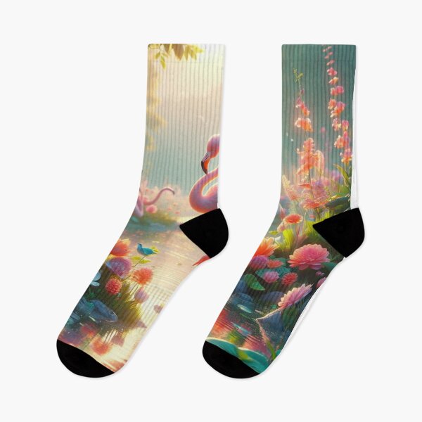 Item preview, Lakeside Stilt - Flamingo's Regal Stance by the Tranquil Waters designed and sold by ProgressMagnet.