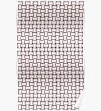 Beige Ivory Basket Weave Pattern Poster