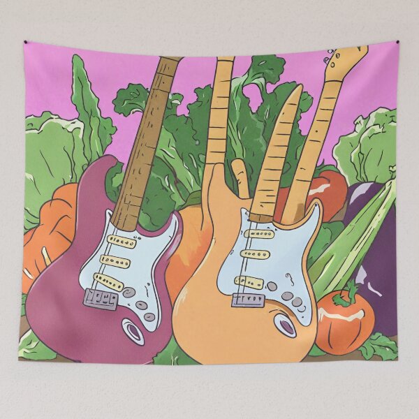 Item preview, Electric guitar Vegetables Garden designed and sold by Artbellachi.