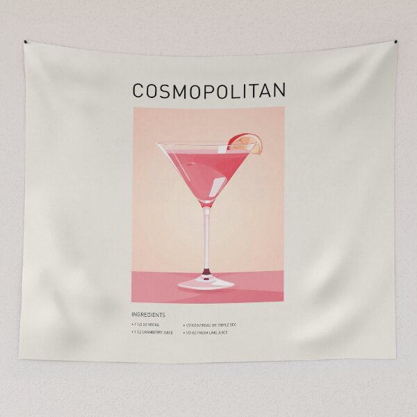 Item preview, Cosmopolitan Cocktail Wall Art designed and sold by SurfolioPrints.