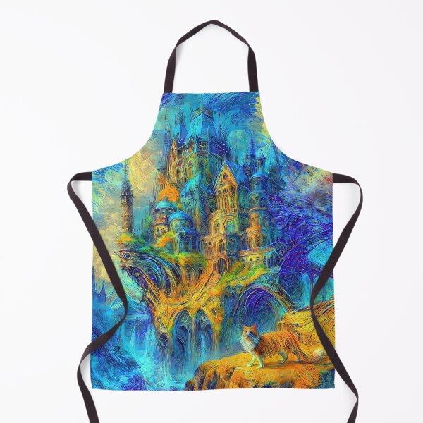 Item preview, Abstract abstraction of castle and cat. DeepDream designed and sold by blackhalt.