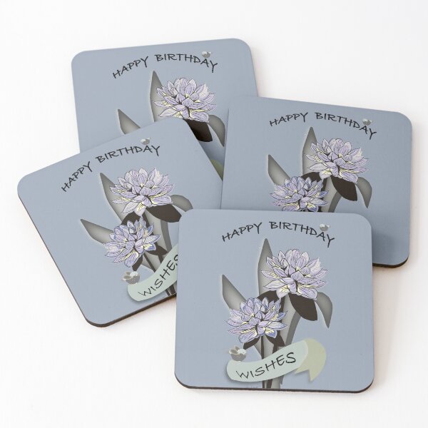 Item preview, Bohemian Lilac Dahlia Birthday with Birds designed and sold by Ldydesign.