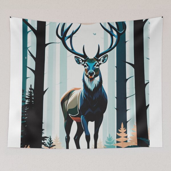 Item preview, The Majestic Buck in Blue designed and sold by Strix-Designs.