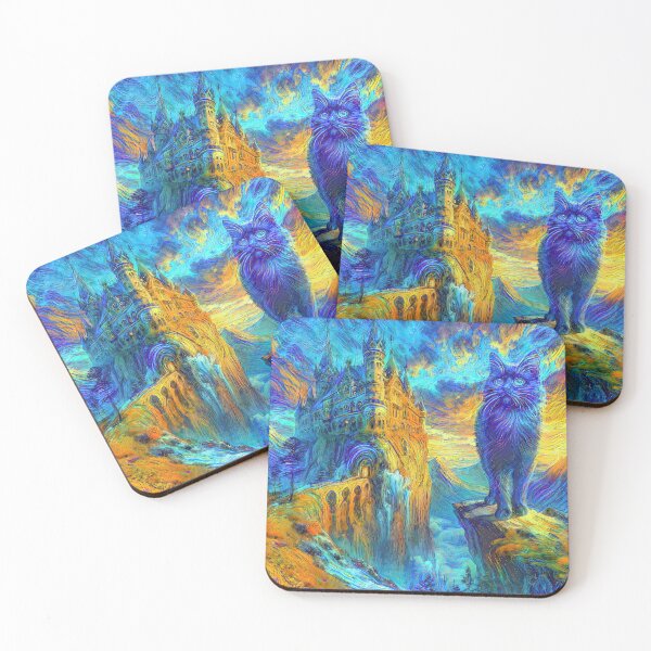 Item preview, Abstract abstraction of castle and cat. DeepDream designed and sold by blackhalt.