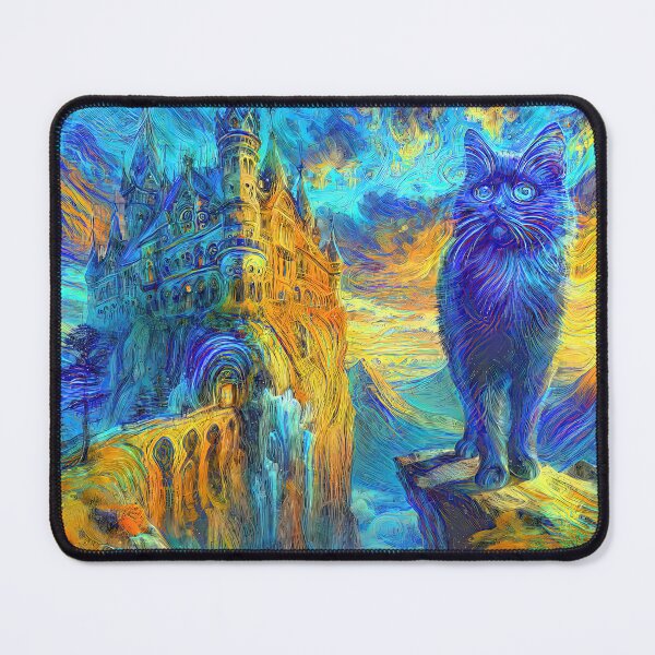 Item preview, Abstract abstraction of castle and cat. DeepDream designed and sold by blackhalt.