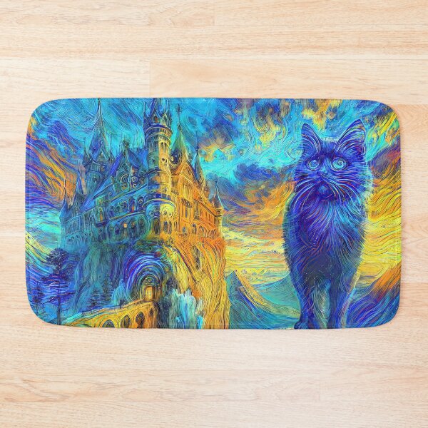 Item preview, Abstract abstraction of castle and cat. DeepDream designed and sold by blackhalt.