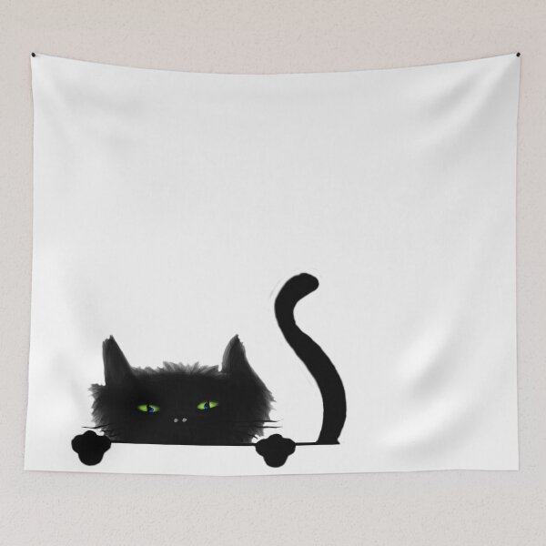 Item preview, Wola - Curious Cute Peeping Black Kitten designed and sold by IDoMatterROSASS.
