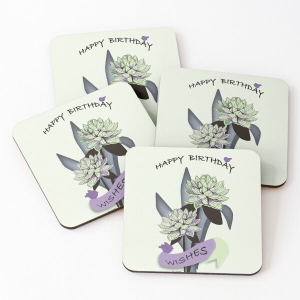 Item preview, Bohemian Purple Dahlia Flowers Birthday with Birds designed and sold by Ldydesign.