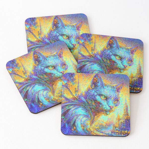 Item preview, Abstract abstraction of castle and cat. DeepDream designed and sold by blackhalt.