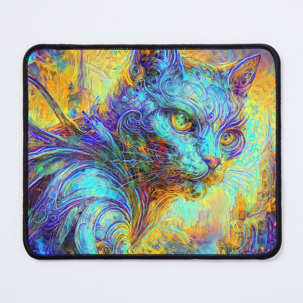 Item preview, Abstract abstraction of castle and cat. DeepDream designed and sold by blackhalt.