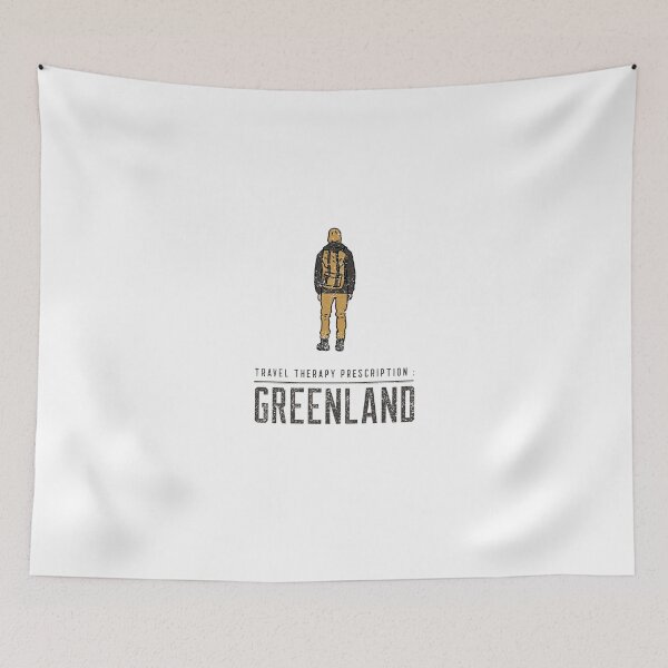 Item preview, Travel Therapy Presciption : Greenland. Washed Earth Tone Single Traveler designed and sold by GraTEEtude.