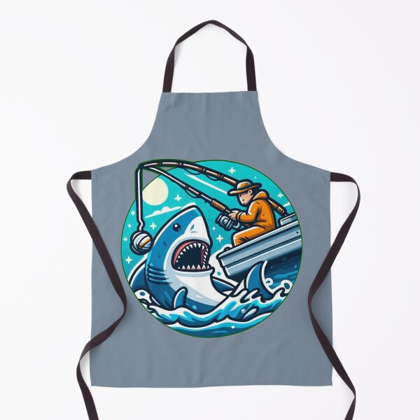 Item preview, shark fishing cartoon designed and sold by winaidigidesign.