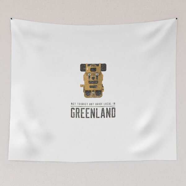 Item preview, Brief Local In Greenland Arctic Travel Destination Earth Tone Washed Backpack Illustration designed and sold by GraTEEtude.
