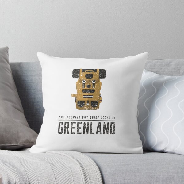 Item preview, Brief Local In Greenland Arctic Travel Destination Earth Tone Washed Backpack Illustration designed and sold by GraTEEtude.