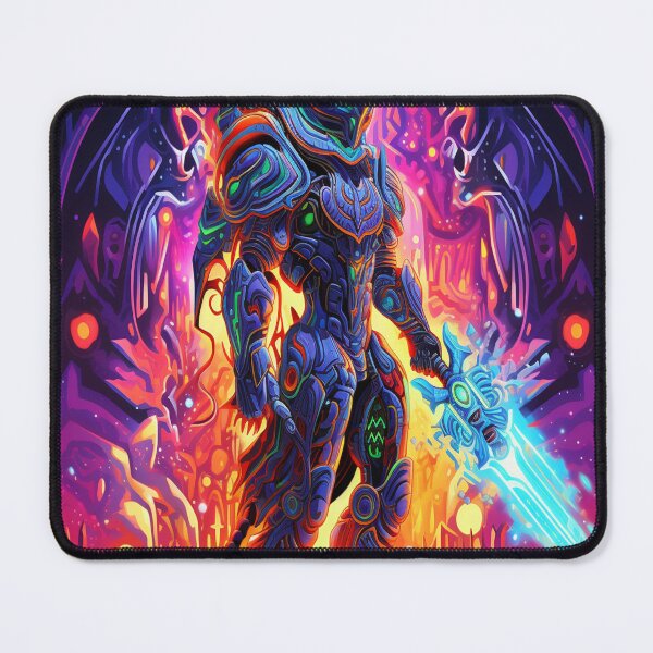 Item preview, Mecha with lightsaber huichol art designed and sold by Atelier-Arcano.