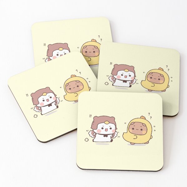 Item preview, Bubu and Dudu Chasing | Cute Bear Couple | Panda Yier | Bubu Brownie Bear designed and sold by valeriehsin.