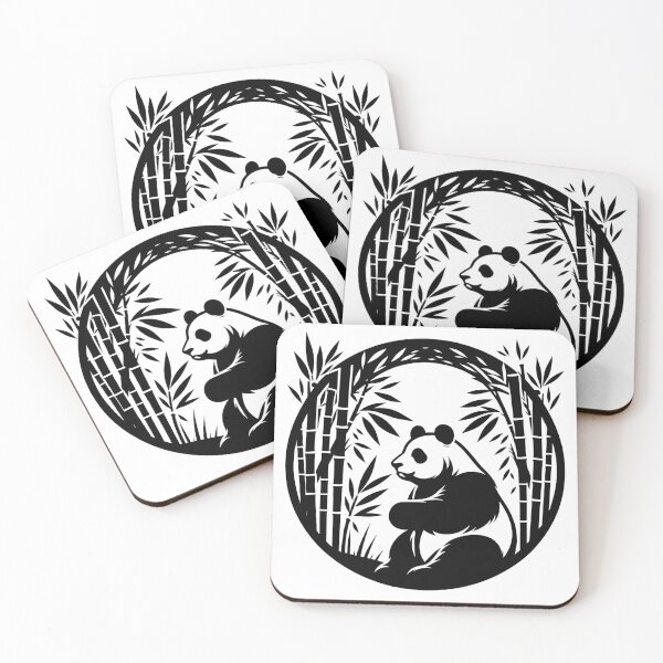 Item preview, Panda + Bamboo Silhouette designed and sold by DesignsByKazu.