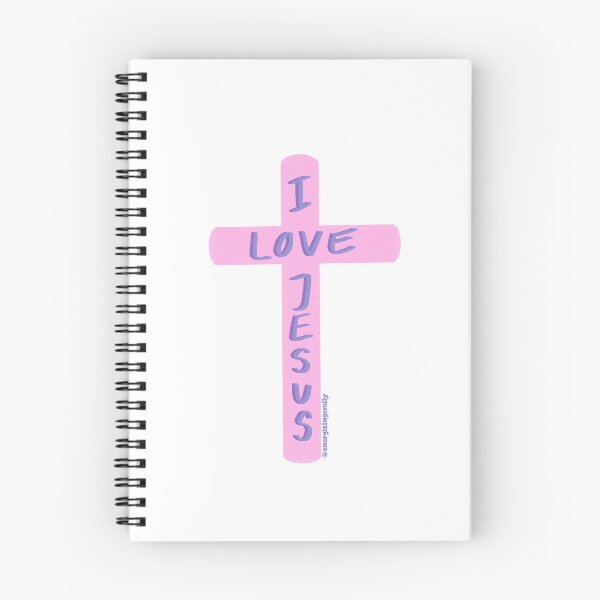 Artikelvorschau, I Love Jesus Cross Handwritten Letters Cute Chalk entworfen und verkauft von EnergizingEmily.