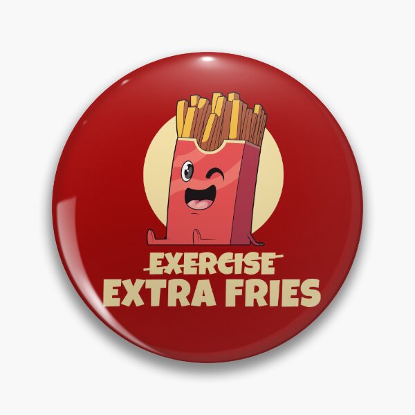 Item preview, Exercise? Extra Fries! (on dark colors) designed and sold by messy-nessie.
