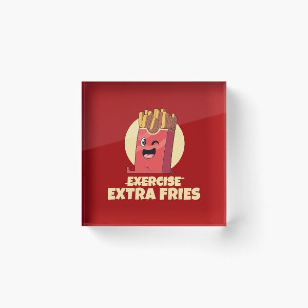 Item preview, Exercise? Extra Fries! (on dark colors) designed and sold by messy-nessie.