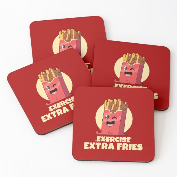 Item preview, Exercise? Extra Fries! (on dark colors) designed and sold by messy-nessie.