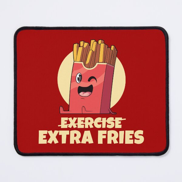 Item preview, Exercise? Extra Fries! (on dark colors) designed and sold by messy-nessie.