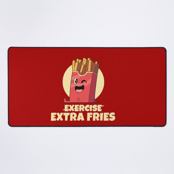 Item preview, Exercise? Extra Fries! (on dark colors) designed and sold by messy-nessie.