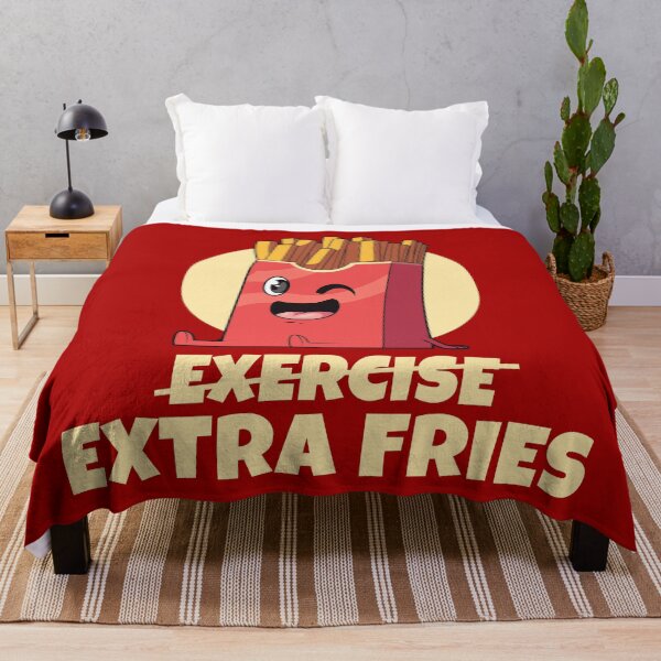 Item preview, Exercise? Extra Fries! (on dark colors) designed and sold by messy-nessie.