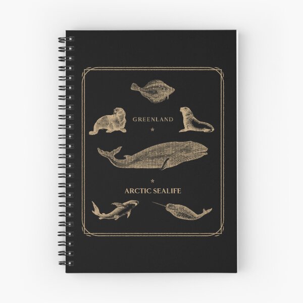 Item preview, Greenland Arctic Sea Life Whale Shark Walrus Seal Halibut Narwhal Vintage  designed and sold by GraTEEtude.
